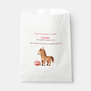 Farm Animals Horse Birthday Boy Favour Bag Editabl