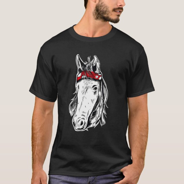 Farm Animals Horse White Mould T-Shirt (Front)