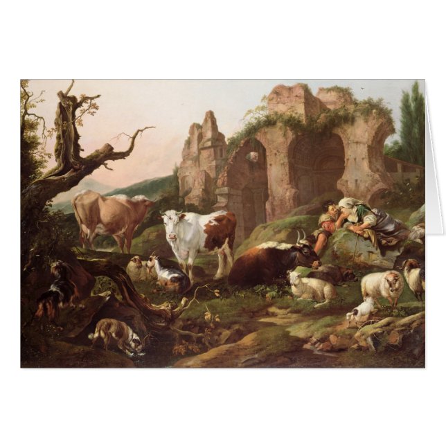 Farm animals in a landscape, 1685 (Front Horizontal)
