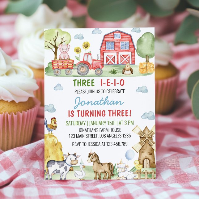 Farm Animals Kids Birthday Party Invitation (Creator Uploaded)