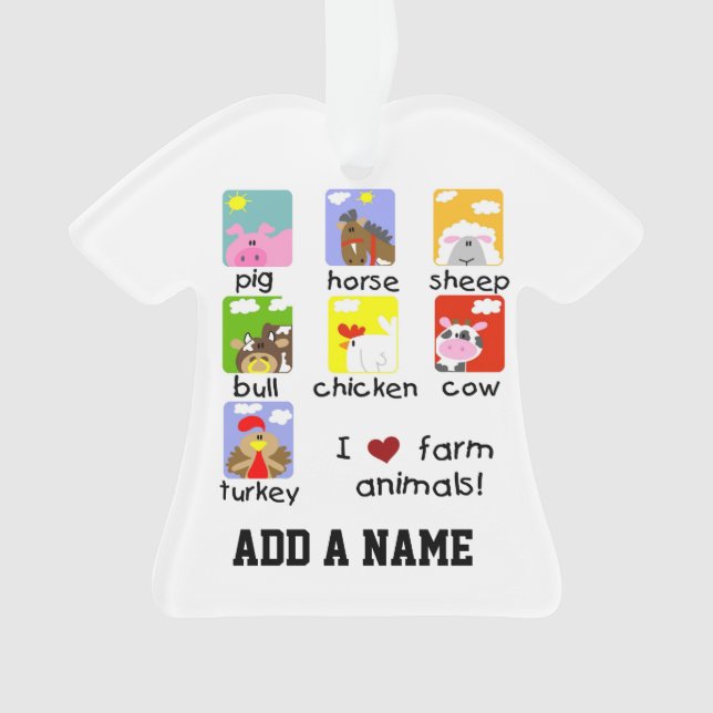 Farm Animals Ornament (Front)
