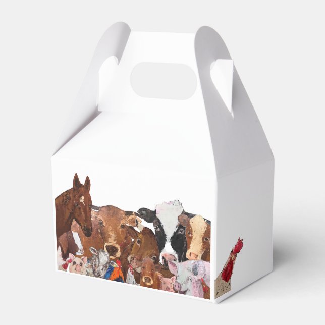 Farm Animals Party favour Favour Box (Front Side)