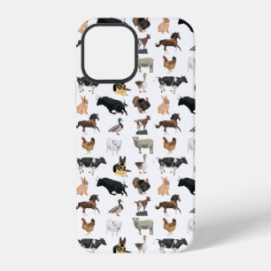 Farm Animals Pattern iPhone 12 Case