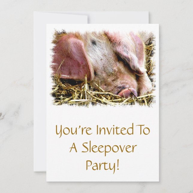 FARM ANIMALS, PIGS INVITATION (Front)