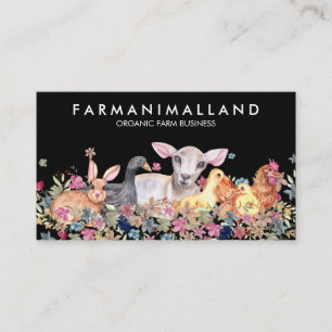 Farm Animals Sheep Chicken Duck Business Card