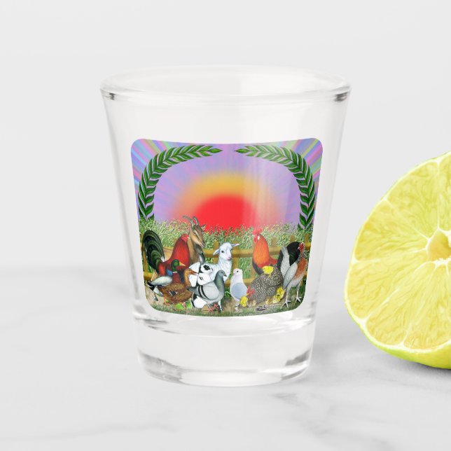 Farm Animals Shot Glass (Front)