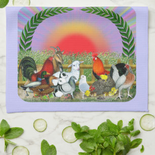 Farm Animals Tea Towel