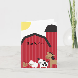 Farm Animals Thank You Cards