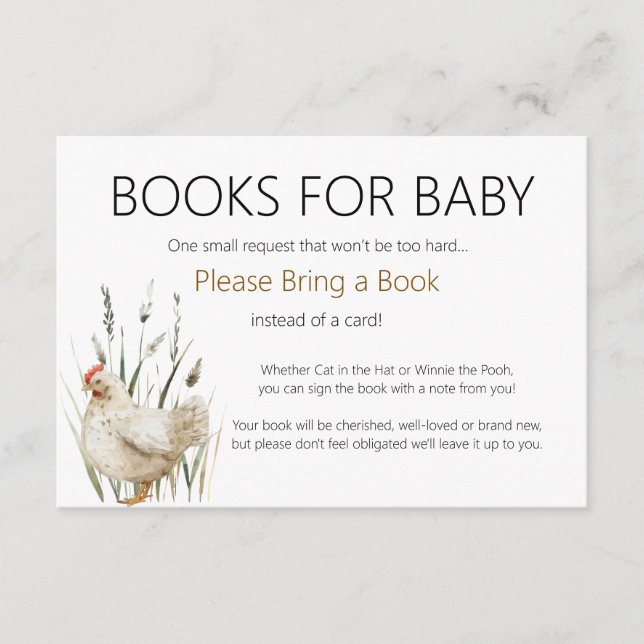 Farm Animals Tractor Books for Baby Card (Front)