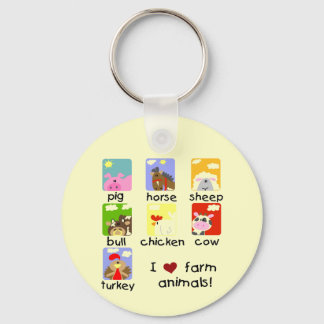 Farm Animals Tshirts and Gifts Key Ring
