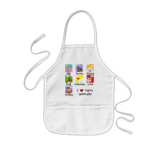 Farm Animals Tshirts and Gifts Kids Apron