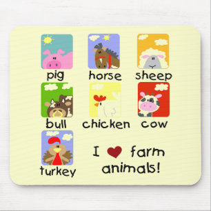 Farm Animals Tshirts and Gifts Mouse Mat