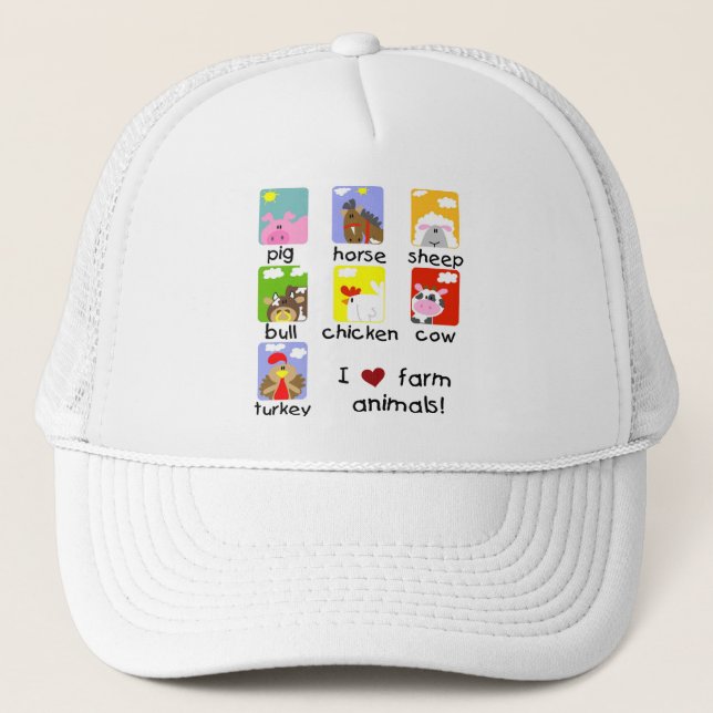 Farm Animals Tshirts and Gifts Trucker Hat (Front)