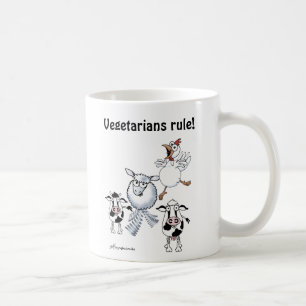 Farm animals: "Vegetarians Rule!" Coffee Mug