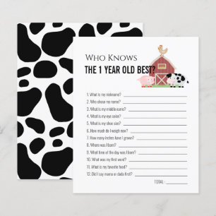 Farm Animals Who Knows 1yo Best 1st Birthday Game