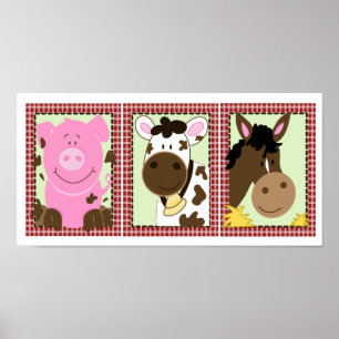 FARM BABIES ART PRINTS SET OF 3