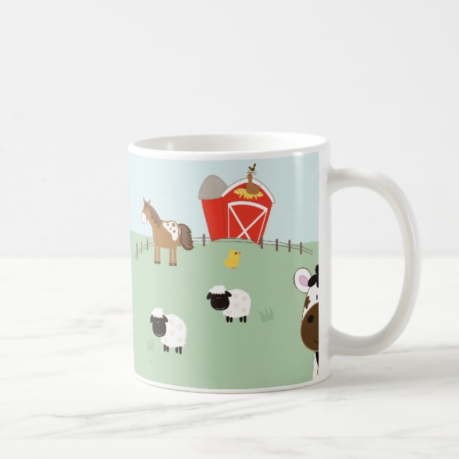 Farm Babies Barnyard Custom Photo Mug (Right)