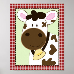 FARM BABIES COW 8x10 BABY NURSERY ROOM PRINT