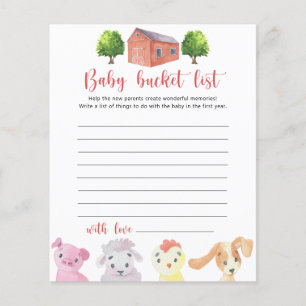 Farm - Baby bucket list