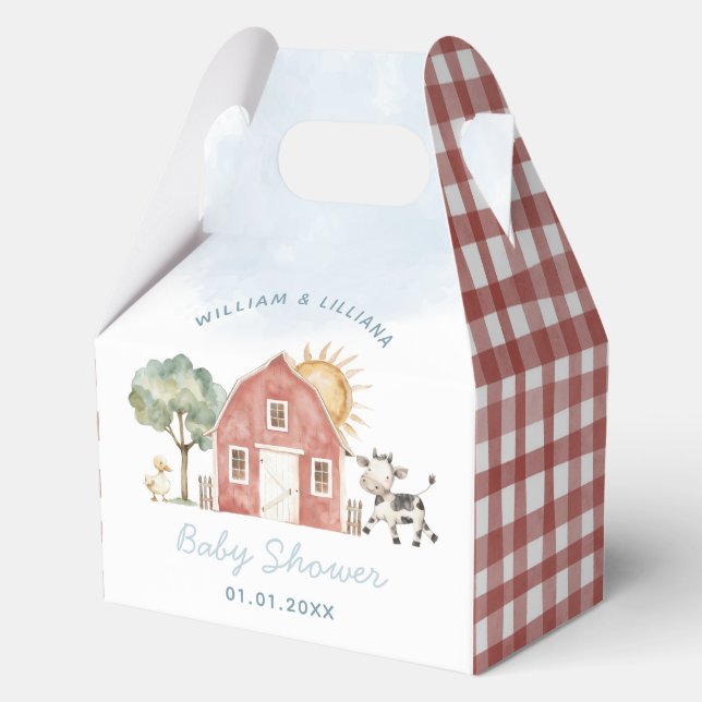 Farm Baby Shower Favour Box (Front)