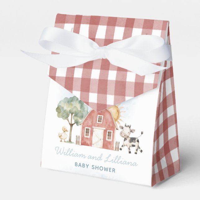Farm Baby Shower Favour Box (Front Side)