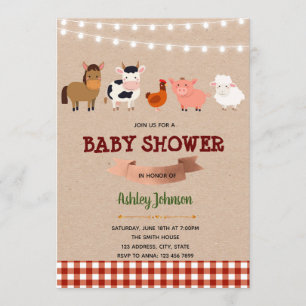 Farm baby shower invitation
