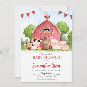  Farm Baby Shower Invitation