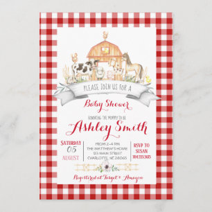 farm baby shower invitation