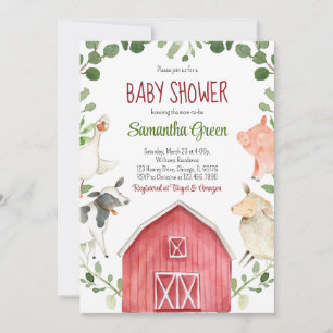 Farm Baby Shower Invitation