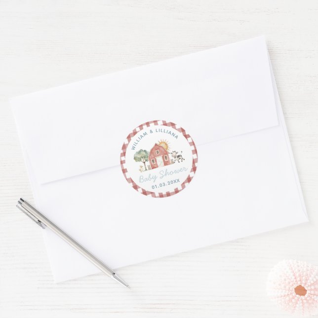 Farm Baby Shower Sticker (Envelope)