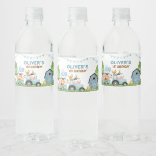 Farm, Barn Animals, Barnyard, Ranch Water Bottle L Water Bottle Label
