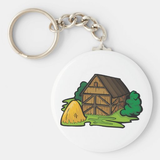 Farm Barn Keychain