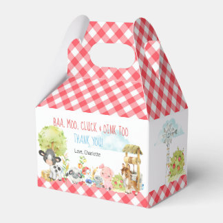 Farm Barnyard Animal Birthday Favour Box