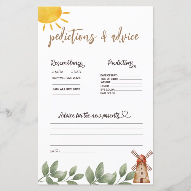 Farm barnyard animal predictions and advice (Front)