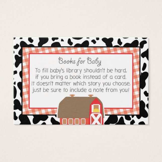 Farm Barnyard Animals Baby Shower Books For Baby (Front)