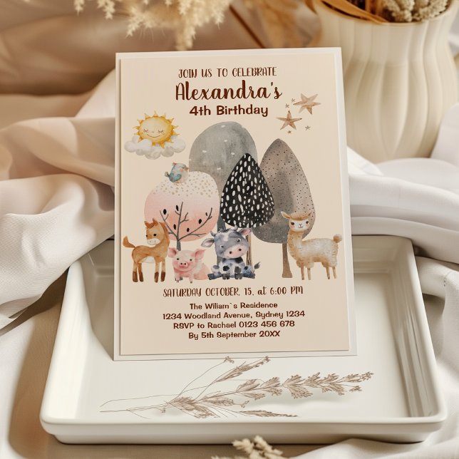 Farm Barnyard Animals Birthday Invitation (Creator Uploaded)