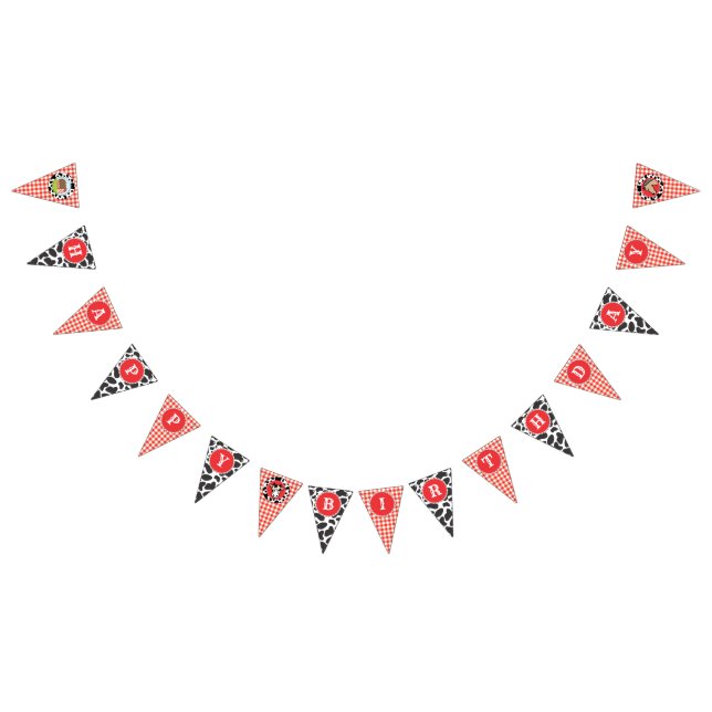 Farm Barnyard Happy Birthday Banner Bunting Flags (All)