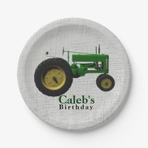 Farm Barnyard Tractor Birthday Party Custom Paper Plate