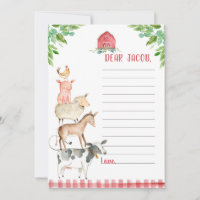 Farm Birthday Boy Barnyard Time Capsule Card