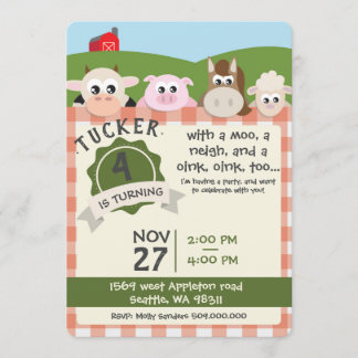 Farm Birthday Invitation