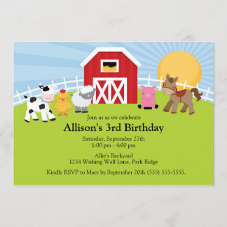 Farm Birthday Invitation