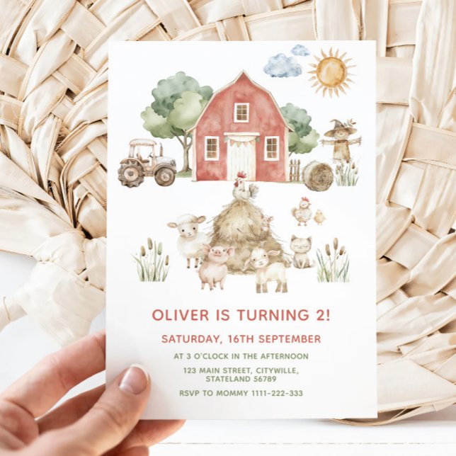Farm Birthday Invitation, Barnyard Birthday Invite (Creator Uploaded)