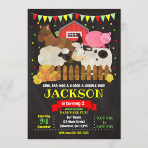 Farm Birthday Invitation / Barnyard Party