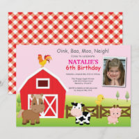 Farm Birthday Invitation Country Barnyard Party