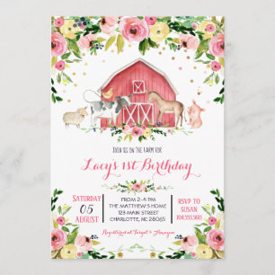 farm Birthday Invitation, farm birthday invitation