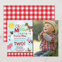 Farm Birthday Invitation Old MacDonald Farm Party
