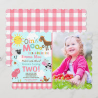 Farm Birthday Invitation Old MacDonald Farm Party