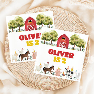 Farm Birthday Napkins
