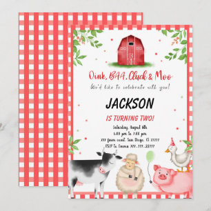 Farm Birthday Party Invitation