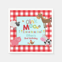 Farm Birthday Party Napkin Old MacDonald Party